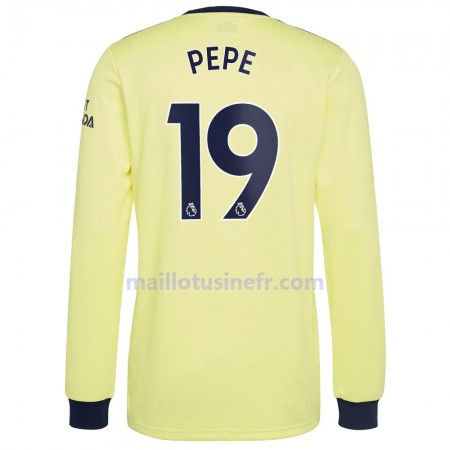 Maillot de Foot Arsenal Nicolas Pepe 19 Extérieur 2021-22 Manches Longues